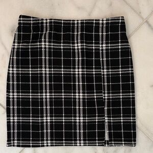 SHEIN Monochrome Plaid Pencil Skirt